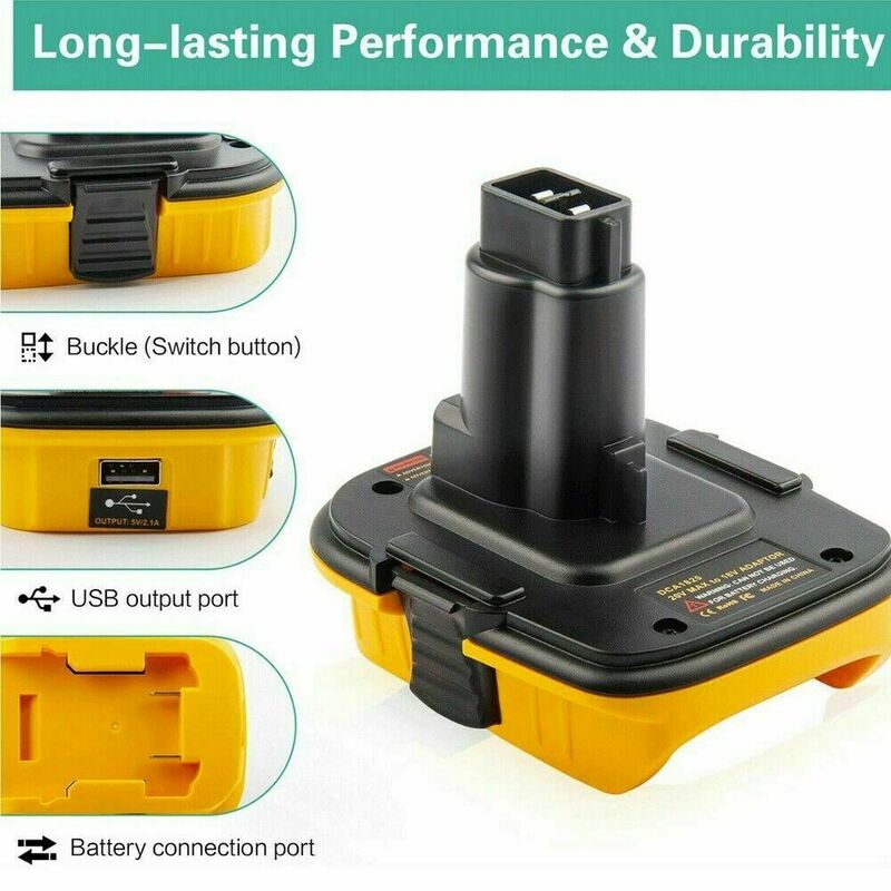 Replacement DCA1820 Battery Adapter Compatible with Dewalt 18V Tools(2 Packs)