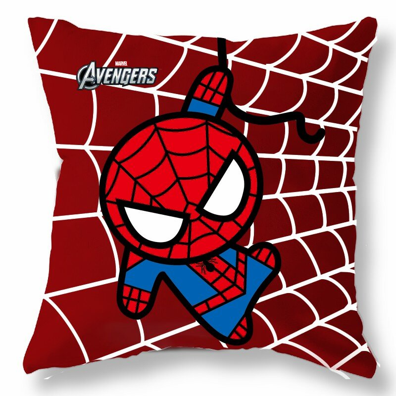 Disney Cushion Cover Pillowcase Spiderman Captain Iron Man Pillow Cases on Bed Sofa  Boy Birthday Gift 40x40cm