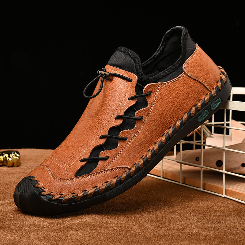 2022 Zomer Nieuwe Mannen Lederen Schoenen Luxe Merk Designer Originele Loafers Mocassins Mode Casual Rijden Schoenen Big Size 48