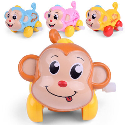 1 Pieces Baby Funny Kids Toys Spring Clockwork Toy Random Mini Pull Back Jumping Frog/Dog/Lion Wind Up Toys for Children Boys