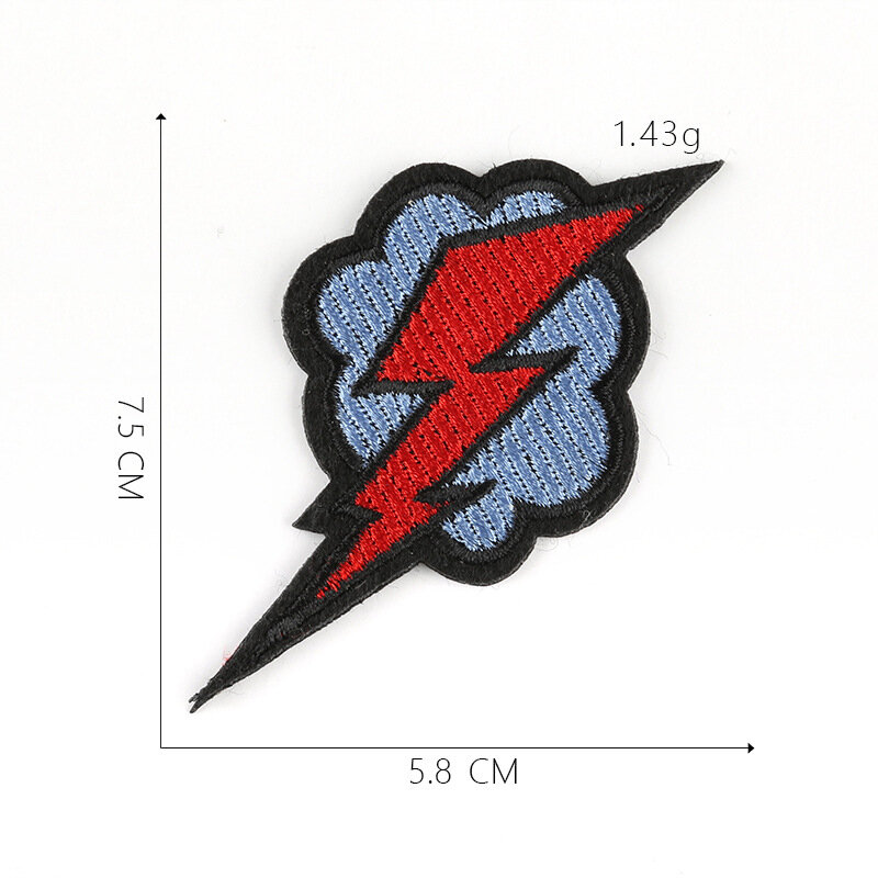 15 Pcs Cartoon Lightning Iron on Embroidered Patches For on Hat Jeans Clothes Sticker Sew DIY Ironing Patch Applique Badge
