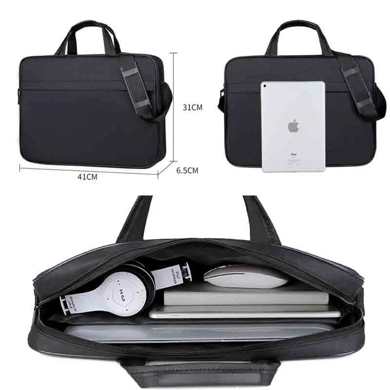 Waterproof Laptop Bag Oxford Pano Notebook Caso Bolsa Computador Maleta Para 14 15 15.6 Polegada MacBook Pro Air Shoulder Bag