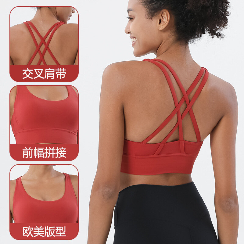 Ropa de mujer bra untuk wanita tank top pakaian yoga pakaian dalam bra olahraga pakaian latihan untuk korset lenceria para damas kemeja