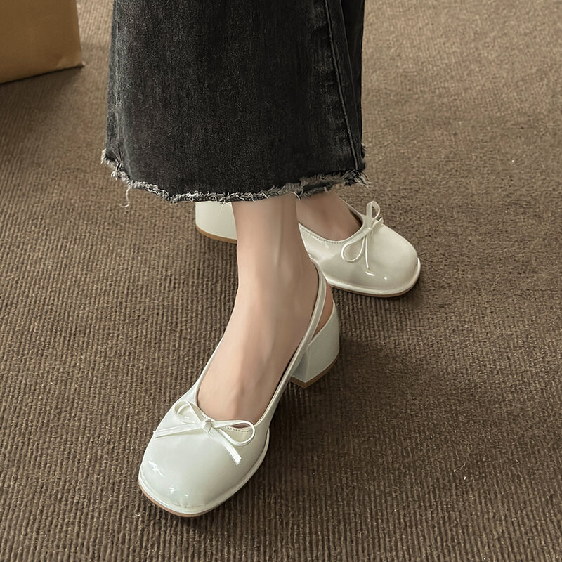 Y2K-zapatos de tacón alto para mujer, sandalias informales de estilo Kawaii Lolita, uniforme JK, para oficina y Cosplay, moda coreana