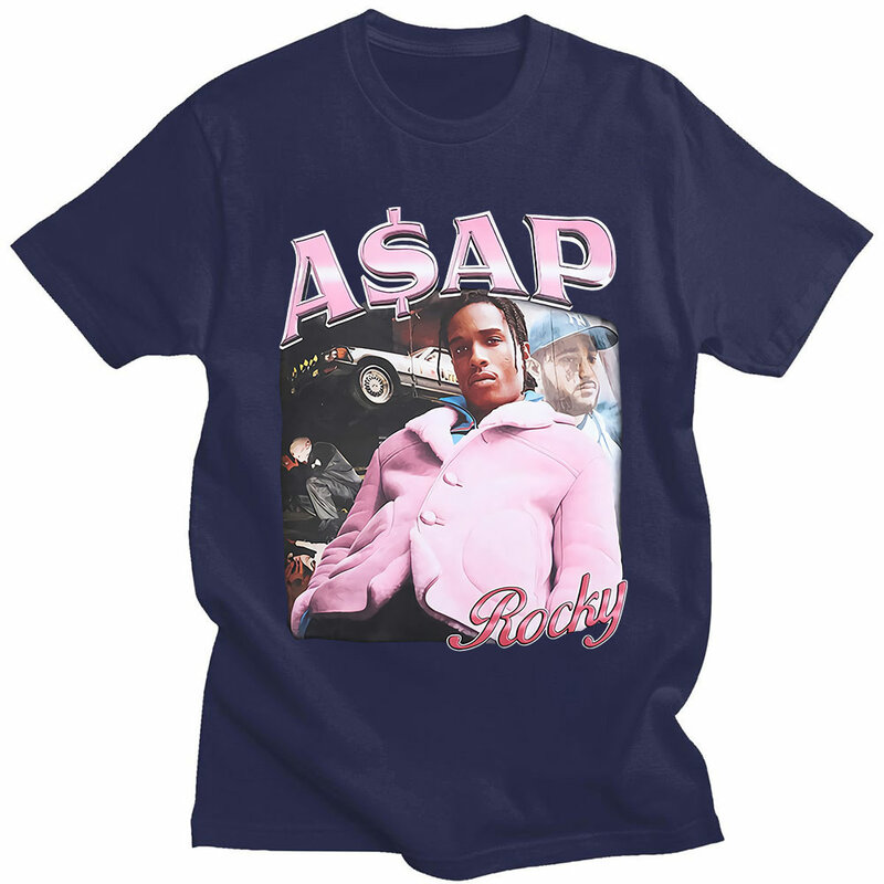 ASAP-Camisetas estampadas de estética para hombre, camisa de manga corta de gran tamaño, estilo Hip Hop, informal, Harajuku, ropa de calle