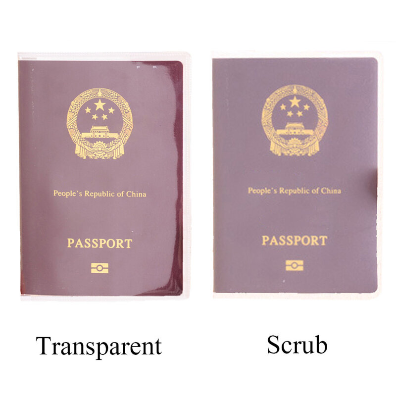 旅行やパスポート用の透明な保護カバー,財布,名刺ホルダー,防水,PVC,1個