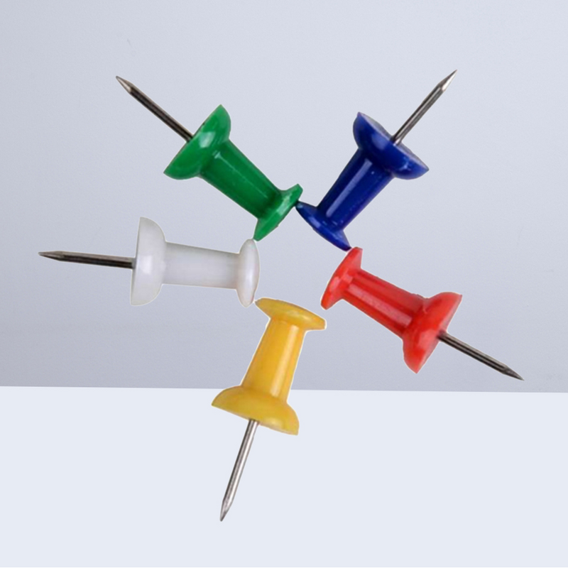 100 Chiếc Pushpin Thumbtack Trang Trí DIY Dụng Cụ Cho Trường Văn Phòng Nhà Tường Bản Đồ Hình Ảnh Bảng Thông Báo (Màu Ngẫu Nhiên)