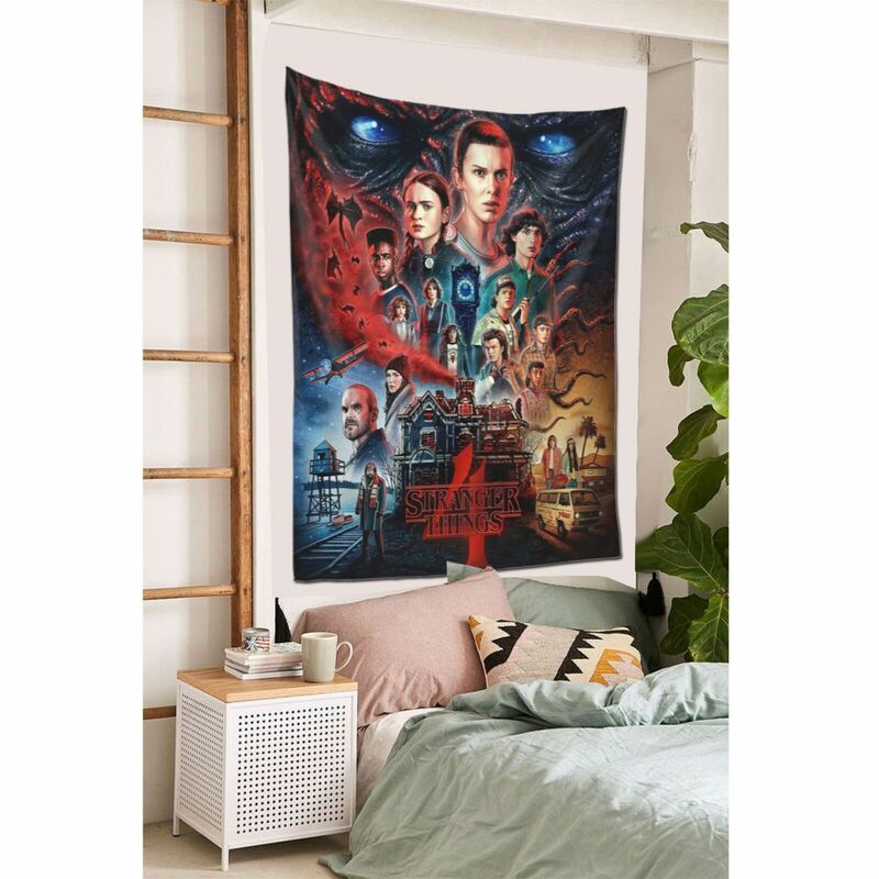 2022 gorący nowy program telewizyjny Movie Stranger Things sezon 4 do 1 plakat do dekoracji domu studium sypialnia malowidła ścienne obraz dom dekoracyjny