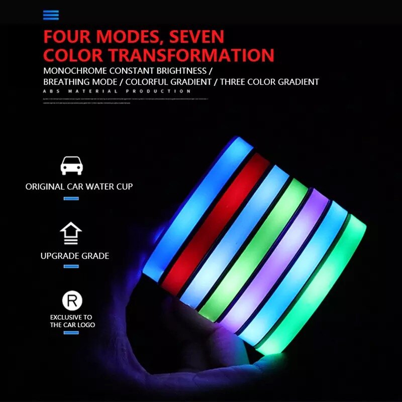 7 Colorful Intelligent Car Led Water Cup Luminous Coaster Lamps USB Charging For Mazda 3 CX4 CX5 CX 5 Axela CX3 Atenza Car Goods