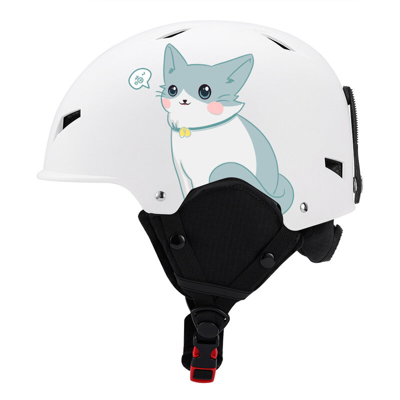 Masculino feminino capacete de esqui unisex certificado meio coberto anti-impacto capacete de esqui para adultos e crianças esqui snowboard capacete de segurança
