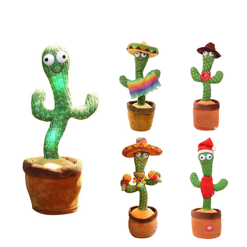 Dansen Cactus Mooie Kinderen Kids Gift Zingen 120 Nummers Praten Onderwijs Speelgoed Pop Spreken Praten Sound Record Herhaal Knuffel