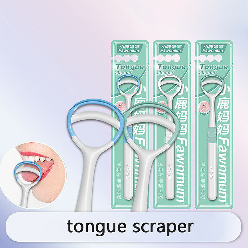 1X Silicone Tongue Scraper Cleaners Reusable Oral Health Cleaning Brush Hygiene Care Toothbrush Mouth Fresh Breath Cleaning Tool
