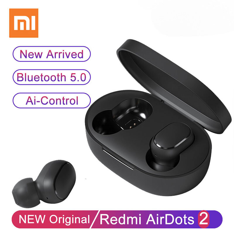 Xiaomi-Redmi Airdots 2イヤホン,オリジナル,ワイヤレス,Bluetooth 5.0