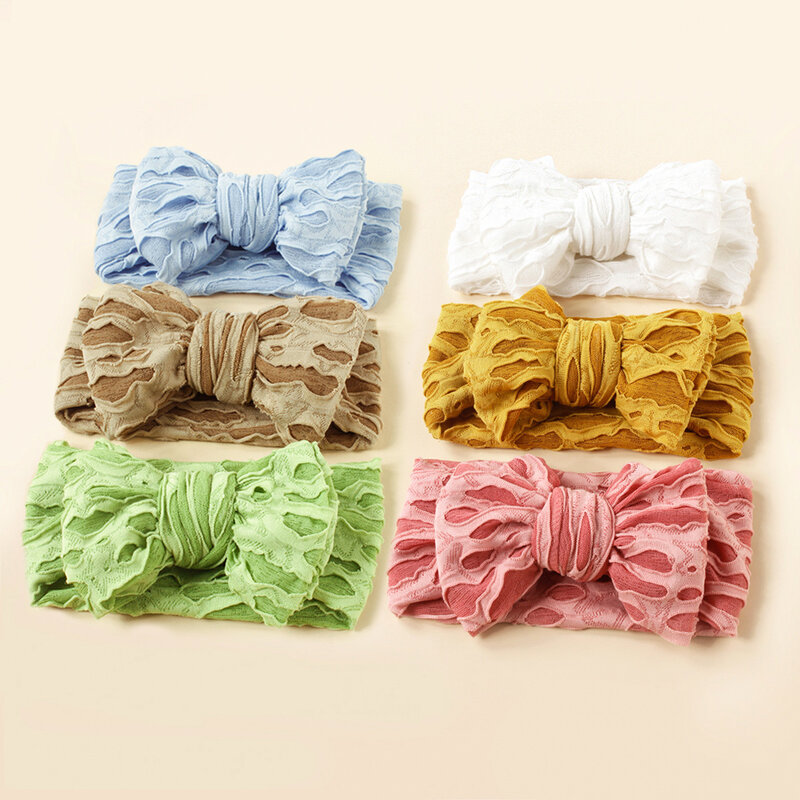 3 pz/lotto New Baby Bows fasce per la neonata fasce in maglia Twist Cable Soft Knot turbante bambini copricapo accessori per bambini