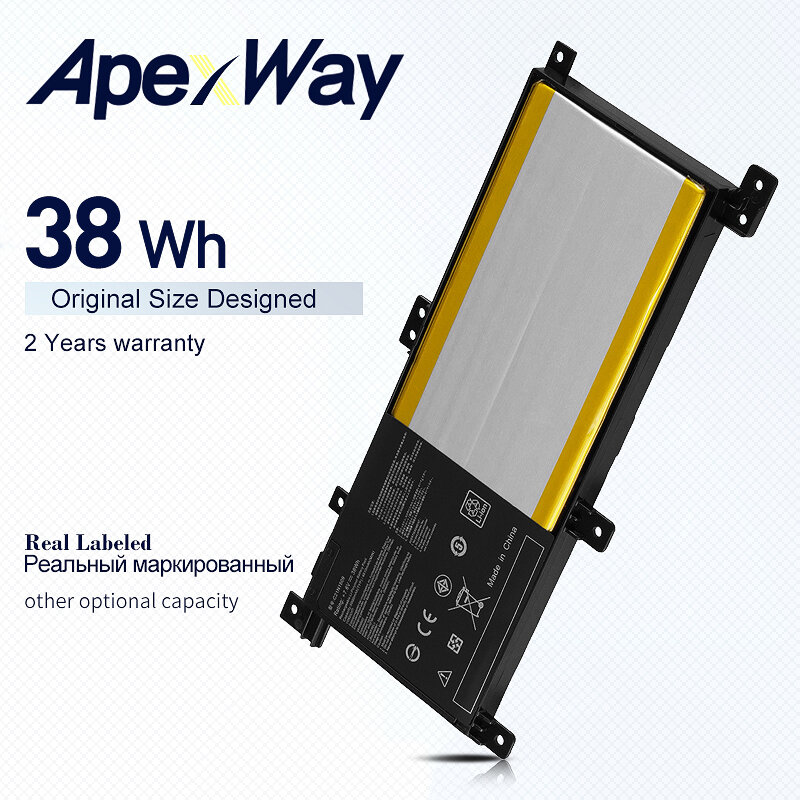 ApexWay 7.6V 38WH C21N1509 Laptop Battery for ASUS X556U X556UA X556UB X556UF X556UJ X556UQ X556UV A556U F556UA K556UA K556UV
