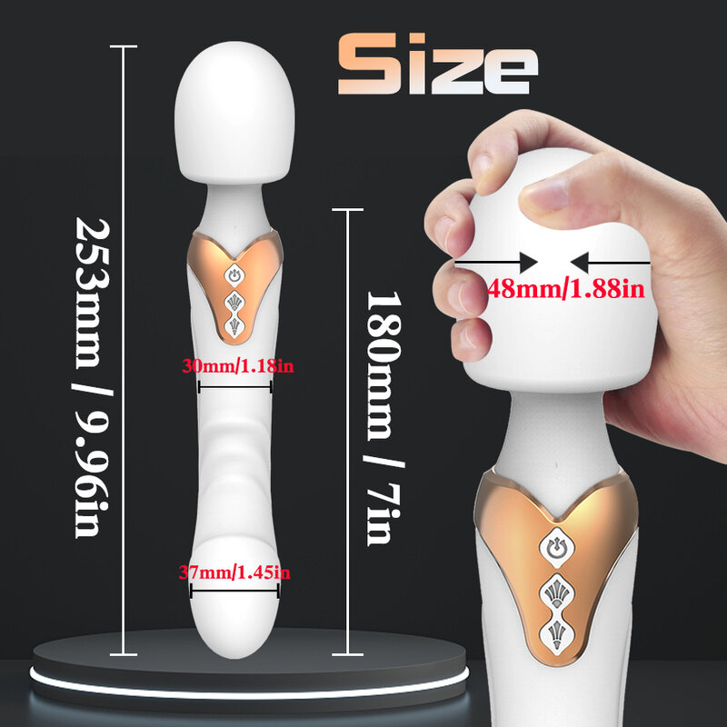 Av Vibrator Dildo Toverstaf Voor Vrouwen 10 Modes Usb G Spot Clitoris Stimulator Vagina Massager Sex Toys Voor Vrouw