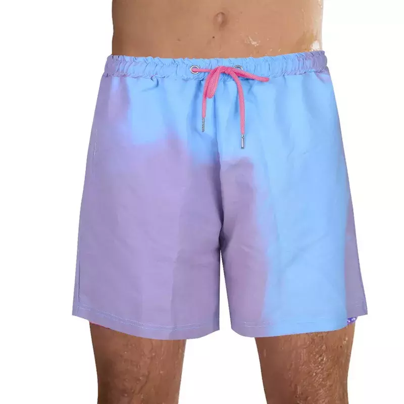 Ajaib Berubah Warna Celana Pendek Pantai Musim Panas Pria Celana Renang Pakaian Renang Baju Renang Cepat Kering Celana Pendek Mandi Pantai Drop Pengiriman