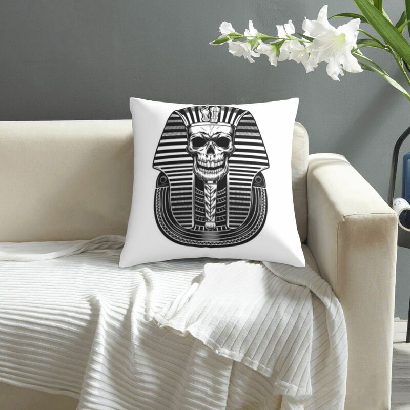 Skull Print Throw Cushion Cover Square Boho Pillow Case Halloween Decoration