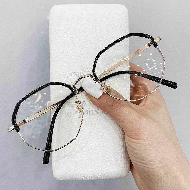 -1.0 To -6.0 nowe metalowe pół złote oprawki kobiety mężczyźni Student okulary dla osób z krótkowzrocznością luksusowe okulary do czytania dioptrii okulary ramka