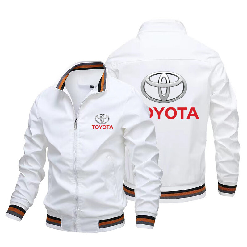 Spring and autumn high quality men's jacket trend new TOYOTA car logo printed men's Jacket breathable men's top
