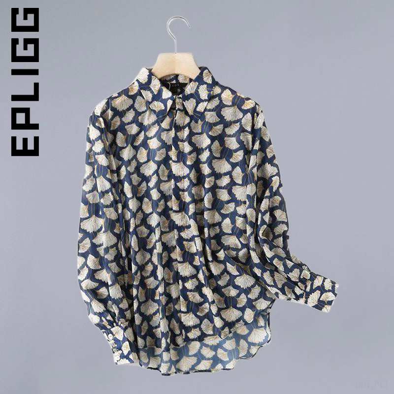 Рубашка Epligg 2022, Женский пикантный элегантный топ в стиле ретро, женские топы с длинным рукавом, базовая женская рубашка, новая женская одежд...