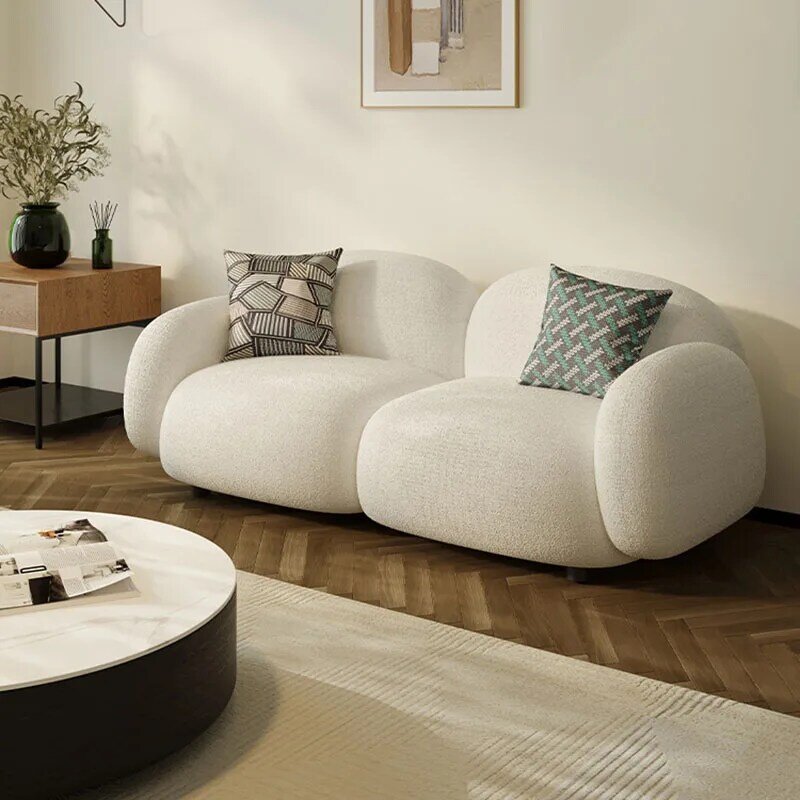 Pillows Luxury Sofa Living Room Xxl Straight Upholstery Fabric Lazy Sofa Nordic Small Apartment Creative Divano Home Furniture