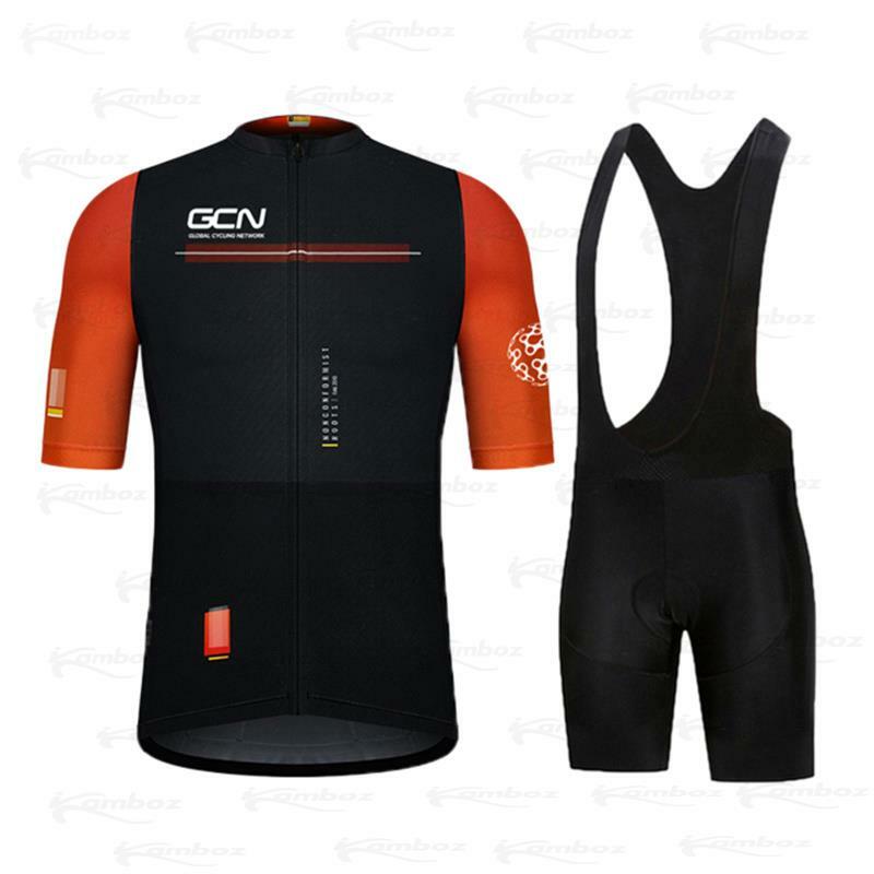 GCN-Conjunto de ropa de ciclismo para hombre, maillot de manga corta transpirable, Anti-UV, verano, 2022