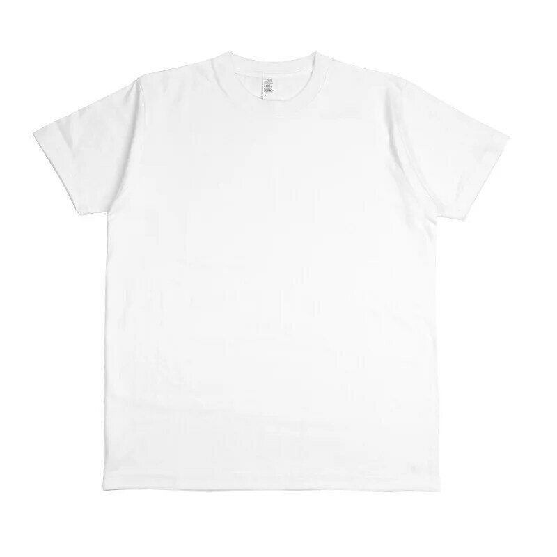 Японский тяжелый Чистый хлопок KO711 Мужская и женская футболка с коротким рукавом белая свободная Мужская