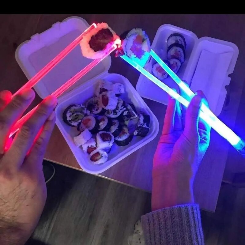 Светящиеся палочки для еды, 2 модели