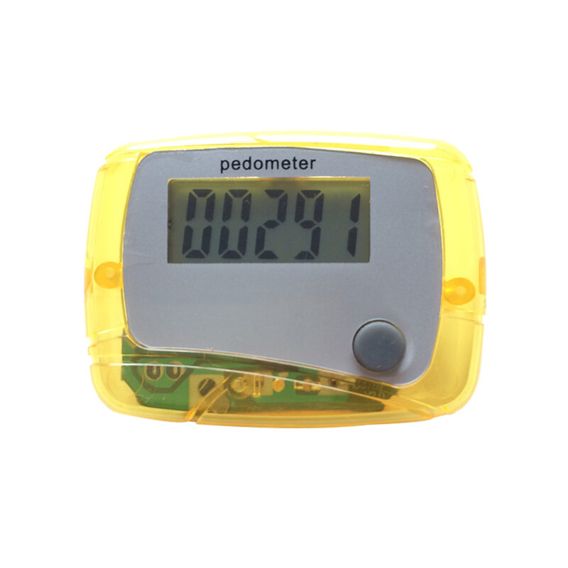 Lcd pedômetro para caminhar correndo jogging formação passo contador chaves duplas mini digital cálculo clip-on passometer