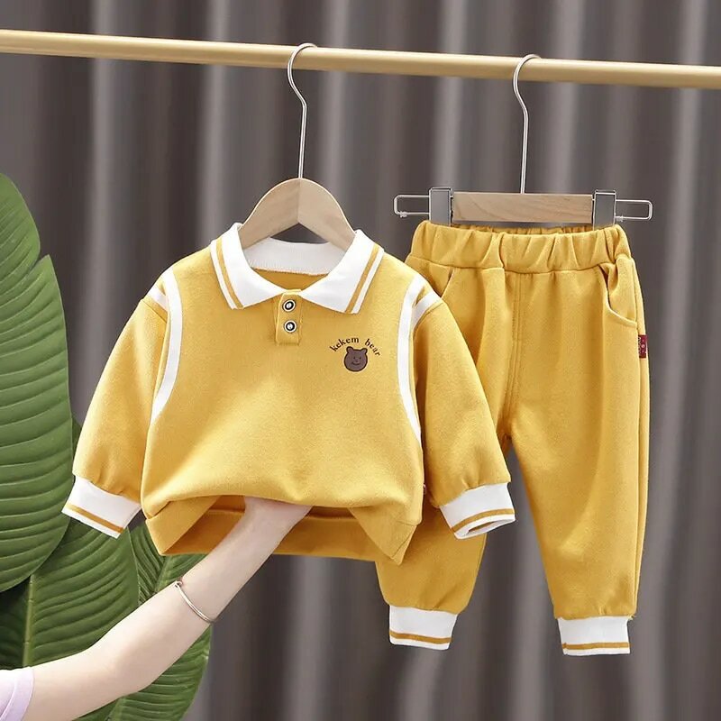 Conjuntos de ropa para niños pequeños, conjuntos de ropa de otoño, Tops + Pantalones, conjuntos deportivos, chándal para niños