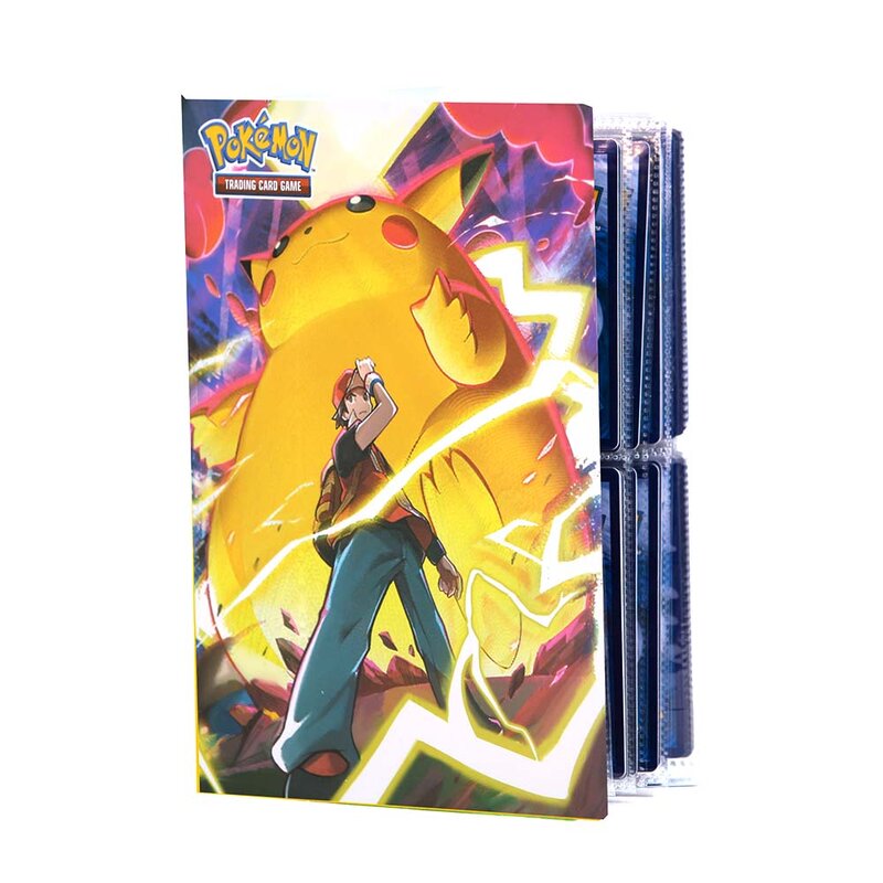 Novo 240 pçs jogo de cartas de negociação pokemon flash brilhante charizard pikachu anime coleção pasta lista de carregamento superior notebook brinquedos