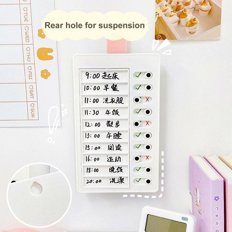 1 Set Convenient List Notepad Easily Move Checklist Board Sliding Button Good Habit Checklist Board  Record