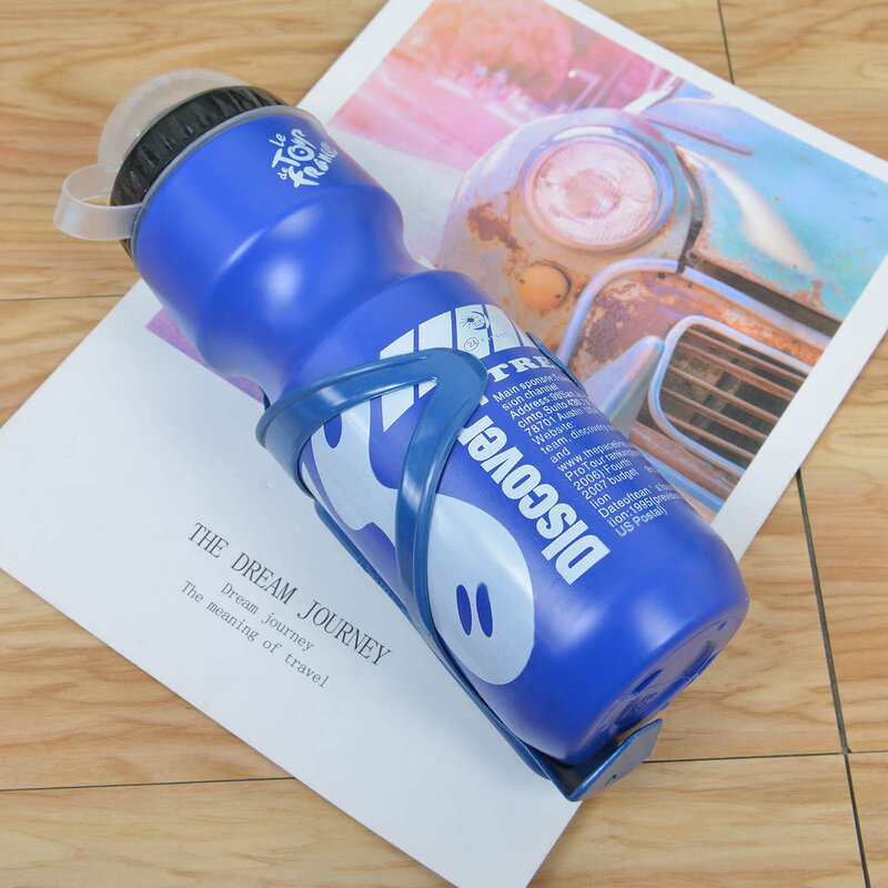 650/750ML Mountainbike Radfahren Wasser Trinken Flasche + Halter Käfig Außen Sport Kunststoff Tragbare Wasserkocher Wasser Flasche drink