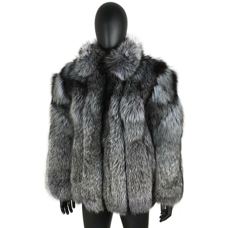 Fox ขนสัตว์ธรรมชาติขนสัตว์ฤดูหนาว Warm หนา Overcoat คุณภาพสูง Outwear 2022ใหม่แฟชั่น