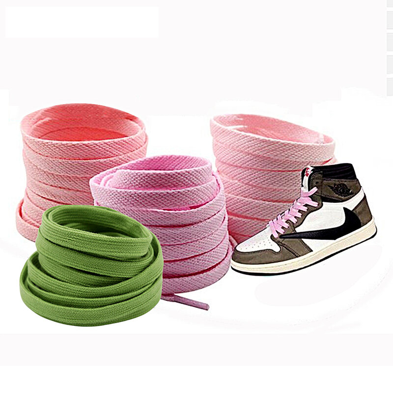 1 paio di lacci delle scarpe 140/160/180cm lacci delle scarpe alla moda lacci delle scarpe in poliestere piatto Color gelatina accessori per lacci delle scarpe elastici rosa carini