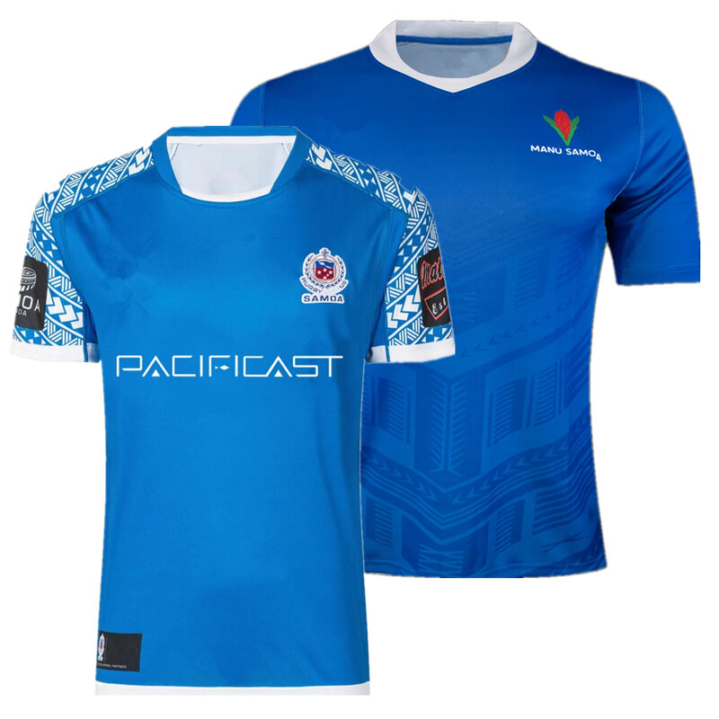 Новинка, футболка для регби Самоа, коллекция 2023 года, домашнее тестирование Самоа, рубашка для регби, футболки с индивидуальным названием, б...
