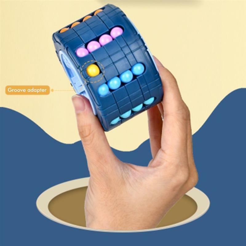 3D цилиндрический куб игрушка волшебный бобовый гироскоп вращающийся слайд головоломка игры снятие стресса для детей Обучающие игрушки Монтессори для младенцев