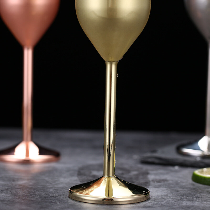 زجاج الشمبانيا الأوروبي الفاخر ، الفولاذ المقاوم للصدأ ، الزجاج كوكتيل الإبداعية عالية ، شريط زجاج الخزامى ، زجاج النبيذ خمر