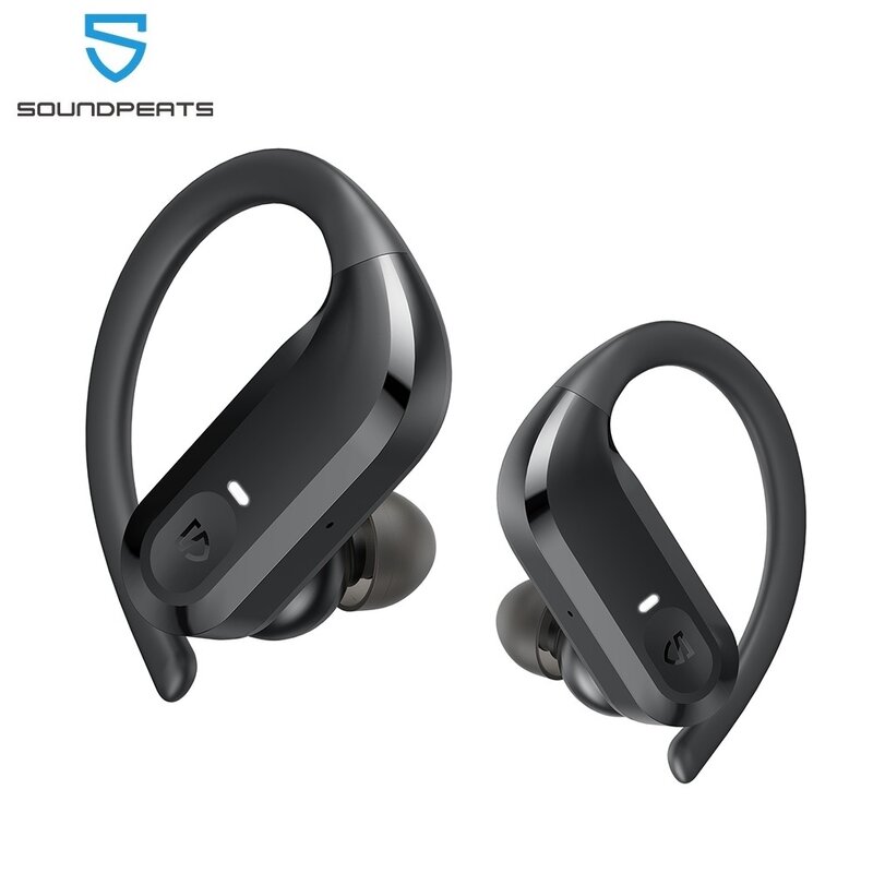 Soundpeats-auriculares inalámbricos S5, cascos por encima de la oreja con ganchos, Bluetooth, estéreo, 12mm, controlador, Control táctil, resistente al agua IPX7