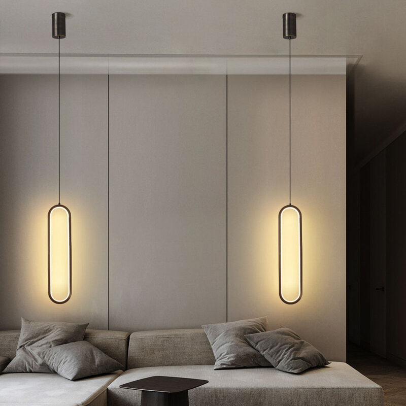 Plafonnier Led suspendu au design nordique moderne et minimaliste, luminaire décoratif d'intérieur, idéal pour une chambre à coucher, un chevet ou une salle à manger