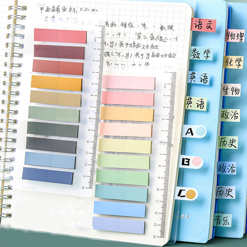 200 arkuszy indeks zakładka kartki samoprzylepne notatnik Kawaii biurowe flagi zakładki Neon strona markery papier szkolne materiały biurowe