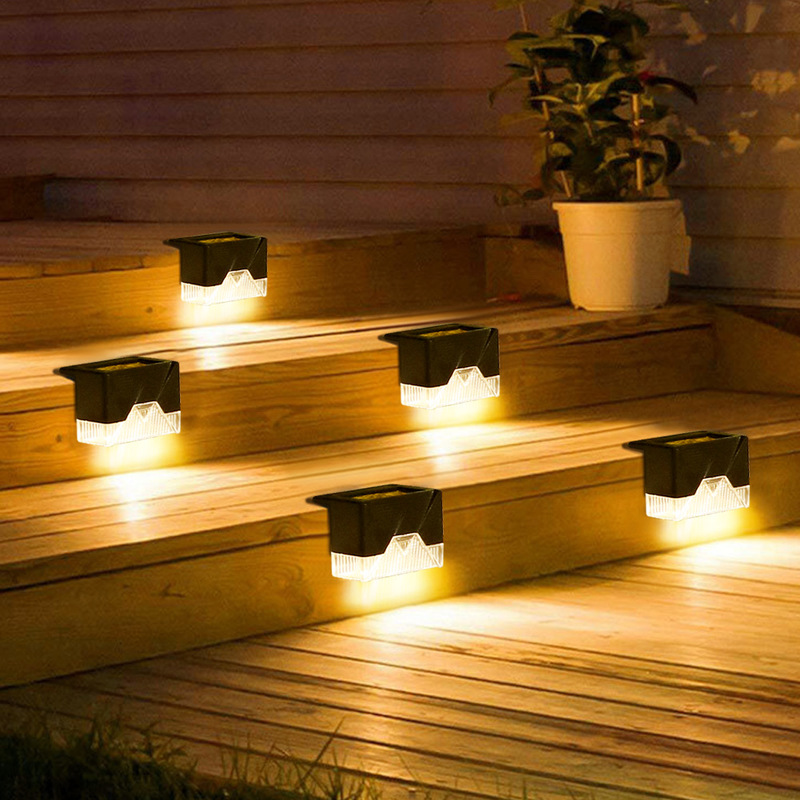 1/2/4PCS LED Light Outdoor Solar Garden Lights Guide Lamp Solar Step Lights Fence Lamp for Stairs Walkway Patio Yards Decoration