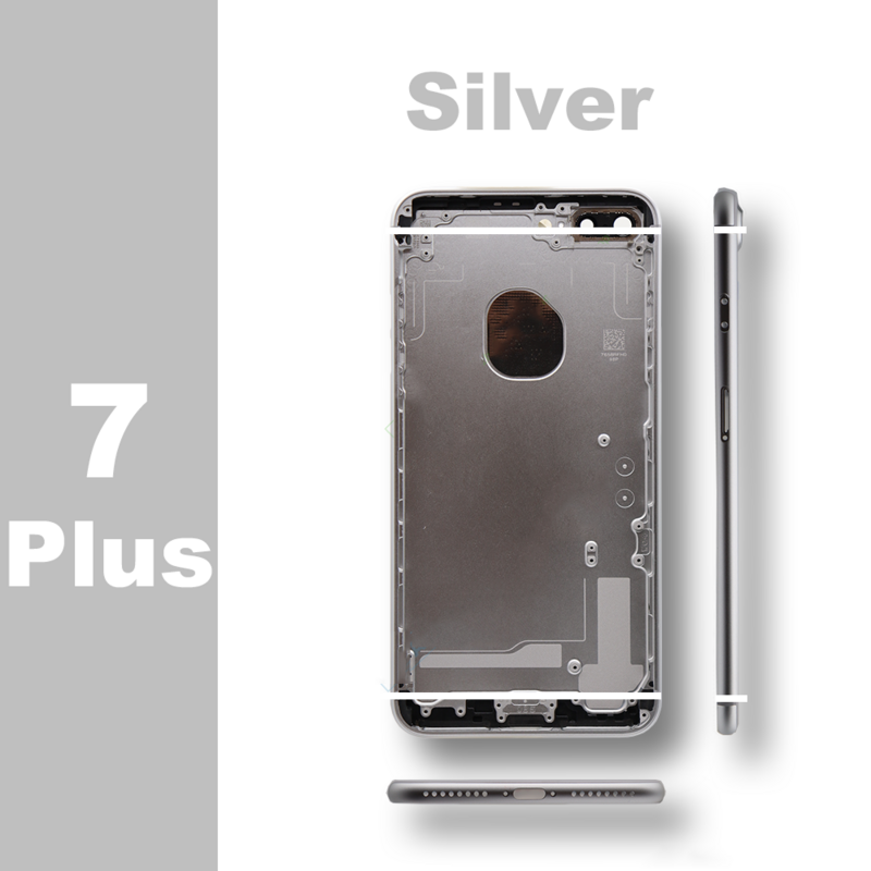 Funda trasera para iPhone 7G, 7 Plus, 8G, 8 Plus, carcasa de Marco medio, bandeja SIM, funda de montaje para llave lateral de batería + CE