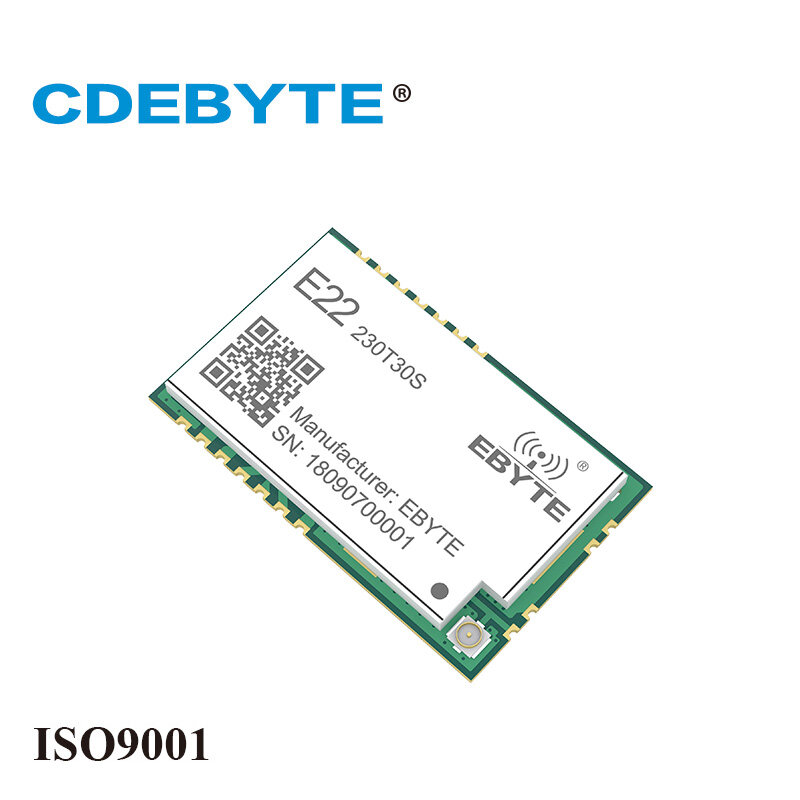 CDEBYTE E22-230T30S-V2.0 SX1262 LoRa 230 МГц 30 дБм SMD беспроводной трансивер дальнего действия передатчик приемник IPEX Печать отверстие