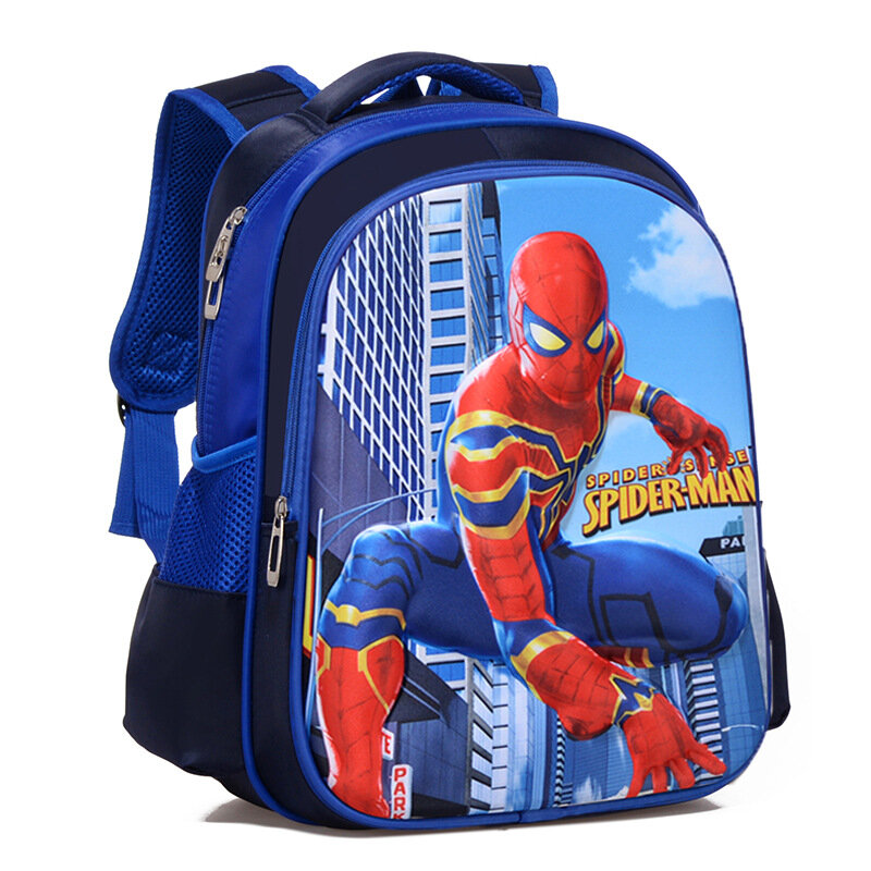Disney grau 1-6 meninos mochila dos desenhos animados spiderman mochila à prova dwaterproof água mochila das crianças grande capacidade