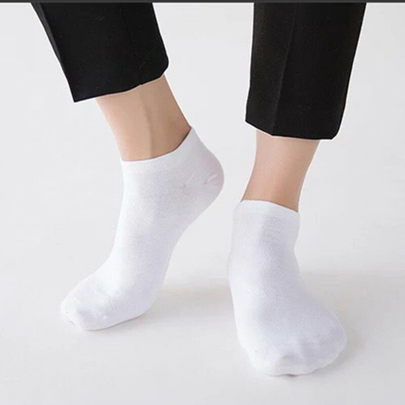 Calcetines tobilleros de algodón para mujer, medias deportivas transpirables de Color sólido, 10 pares