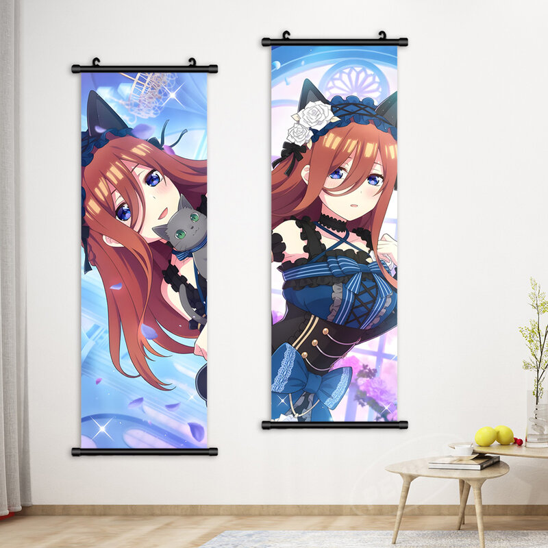 Wall Artwork Pictures The Quintessential Quintuplets Mural Poster Scroll Nakano Mikyu Hanging Painting Canvas Print Home Decor