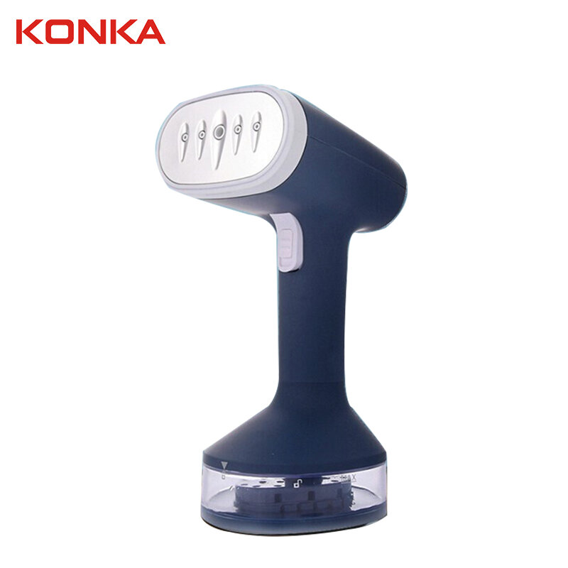 KONKA สีฟ้า Handhold Garment Steamer เครื่องรีดผ้าเสื้อผ้าสำหรับเดินทางธุรกิจ140Ml ถังน้ำที่ถอดออกได้ EU & US ปลั๊ก