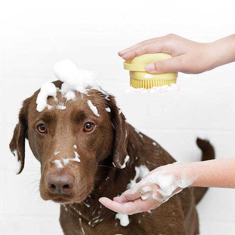 Casa de banho cachorro grande cão gato banho massagem luvas escova macio segurança silicone pet acessórios para cães gatos ferramentas maschas produtos